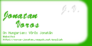 jonatan voros business card