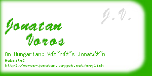 jonatan voros business card